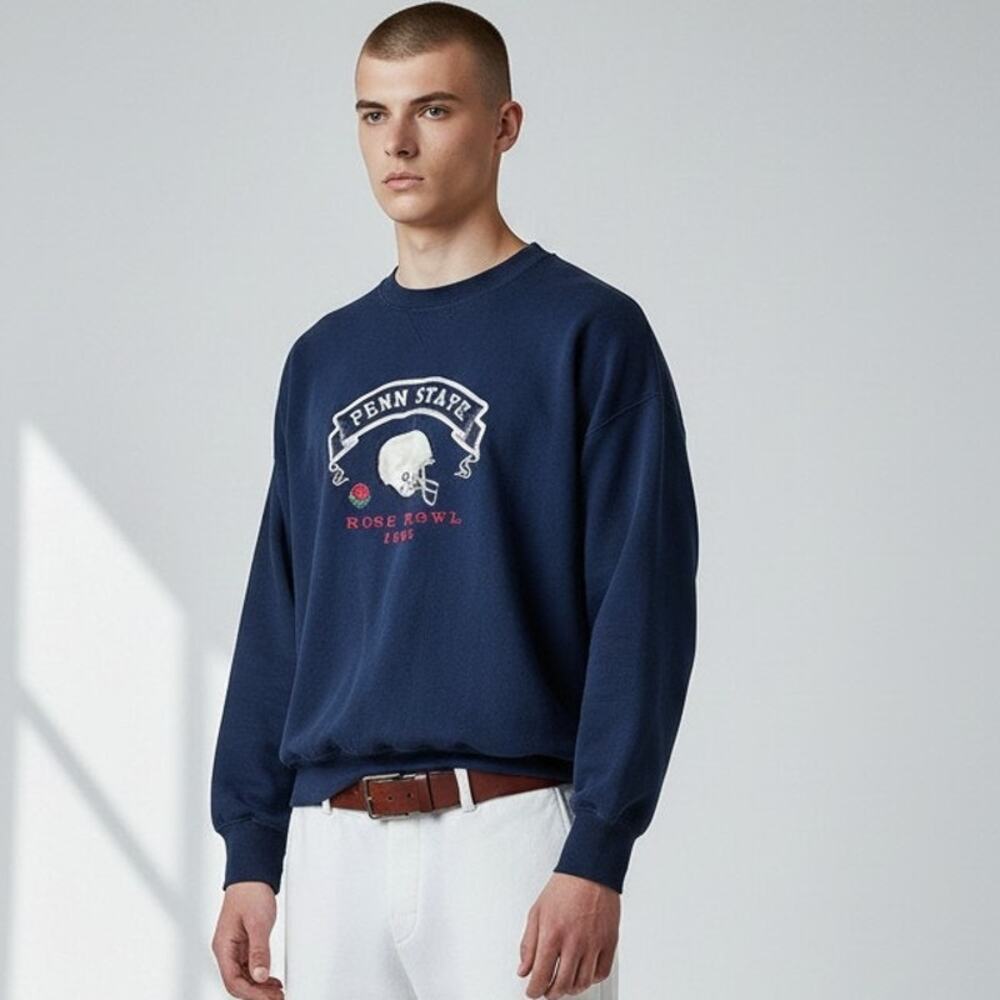 XL vintage 1990s navy Penn State Rose Bowl Football 1995 crewneck sweatshirt